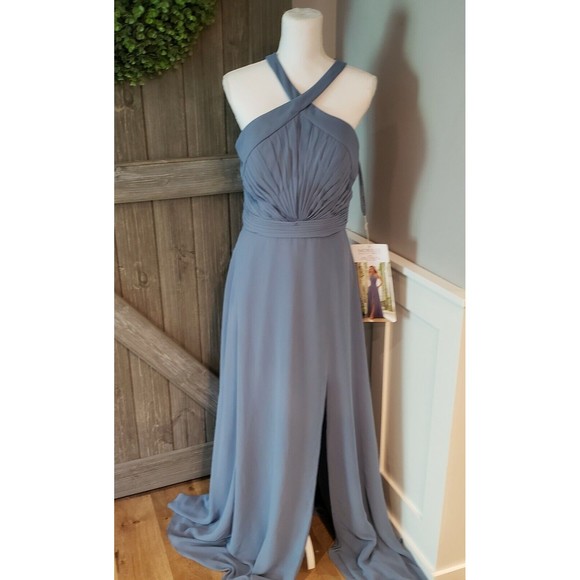 NWT MORILEE by Madeline Gardner 21613 Bridesmaid Dress "Slate" Color Size 10 - Picture 1 of 11